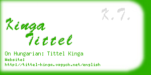 kinga tittel business card